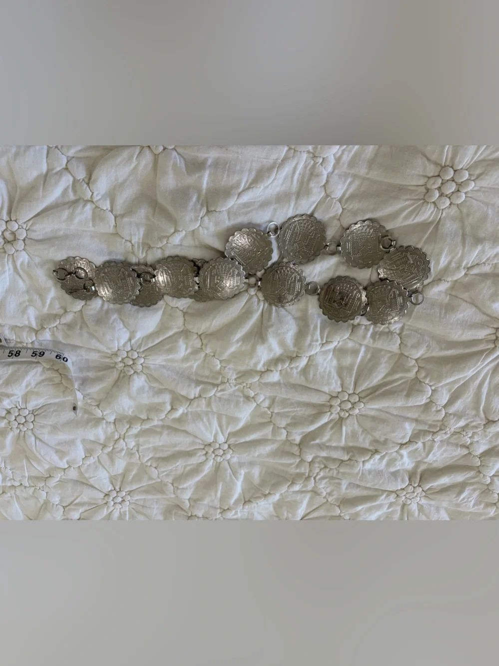 Vintage Silver Concho Chain Belt | Western Boho Festival Style